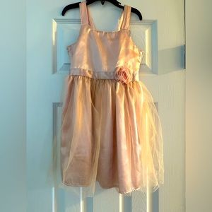 Carter’s Girls Pink Champagne Satan & Tulle Dress Size 5
